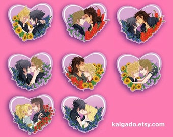 Final Fantasy XV FFXV Valentine&#39;s Day Shipping Acrylic Keychain Charms
