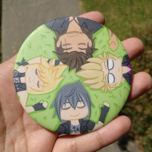 FFXV Final Fantasy XV Chocobros Round Large 3 in Button