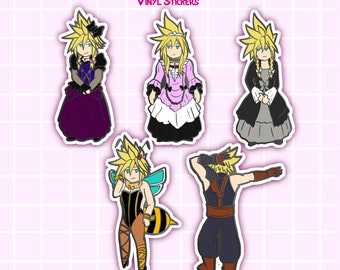 Fantasy VII FF7 Miss Cloud Vinyl Stickers
