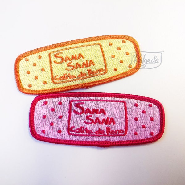 Spanish Sana Sana Colita De Rana Bandage Iron On Patch