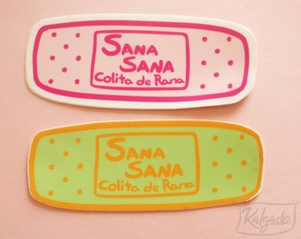 Spanish Sana Sana Colita de Rana bandage Vinyl Sticker Decal
