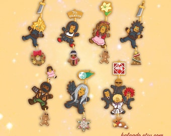 Final Fantasy VII FF7 biscuits de Noël en pain d'épice avec ornement en bois porte-clés