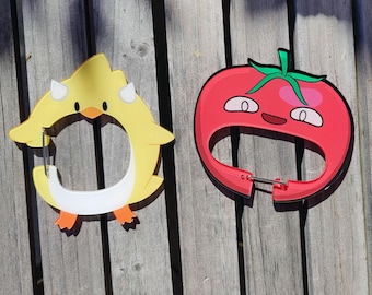 Dokibird Dragoon Tomato Acrylic Carabiner Keychain holder