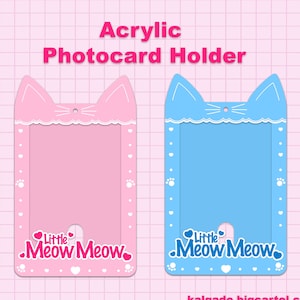 Porte-clés acrylique pour carte photo Little Meow Meow