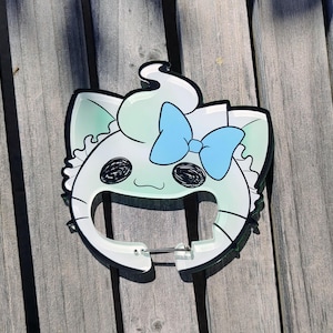 Maid Mint Fantome Acrylic Carabiner Charm Keychain Holder