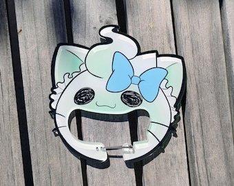 Maid Mint Fantome Acrylic Carabiner Charm Keychain Holder