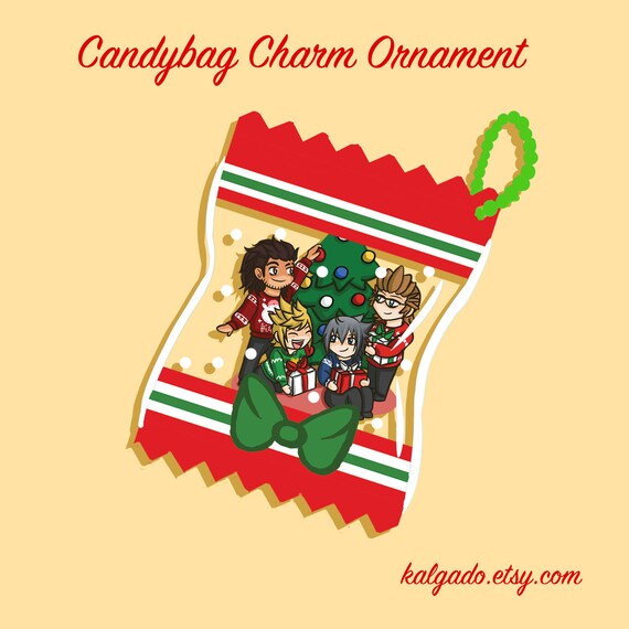 2022 Christmas Fic Ffxv Ffxv Final Fantasy Xv Chocobros Christmas Candy Bag Keychain | Etsy