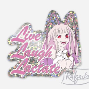 VShojo Matara Kan Live Laugh Lactate Glitter Vinyl Sticker