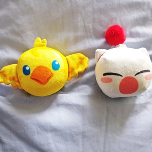 Final Fantasy XIV Moogle Chocobo Omanju Plush Keychain