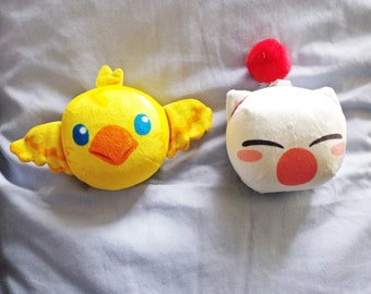 Final Fantasy XIV Moogle Chocobo Omanju Plush Keychain