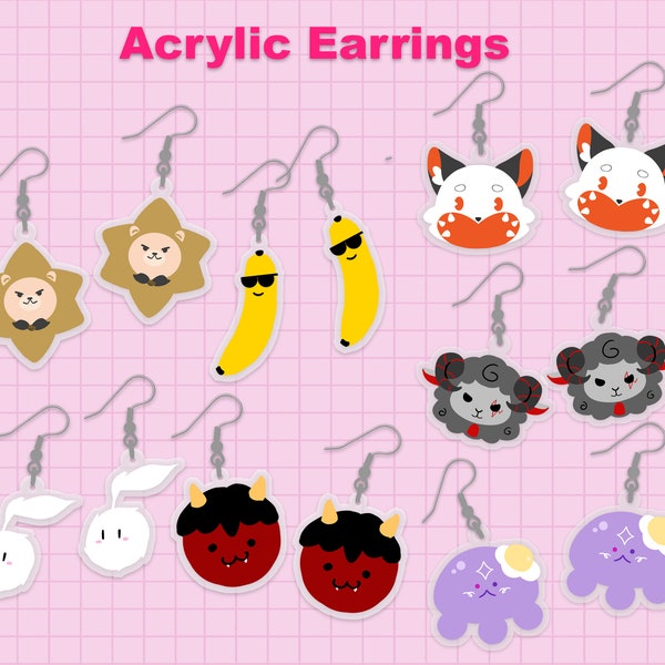 Nijisanji En Luxiem Noctyx Acrylic Earrings