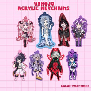 VShojo Acrylic keychain charms