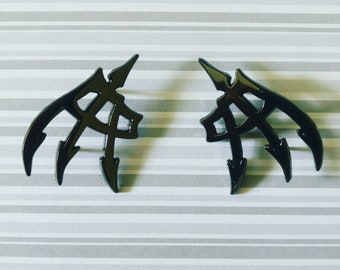 Reaper Wings Black Nickel Lapel Pin set