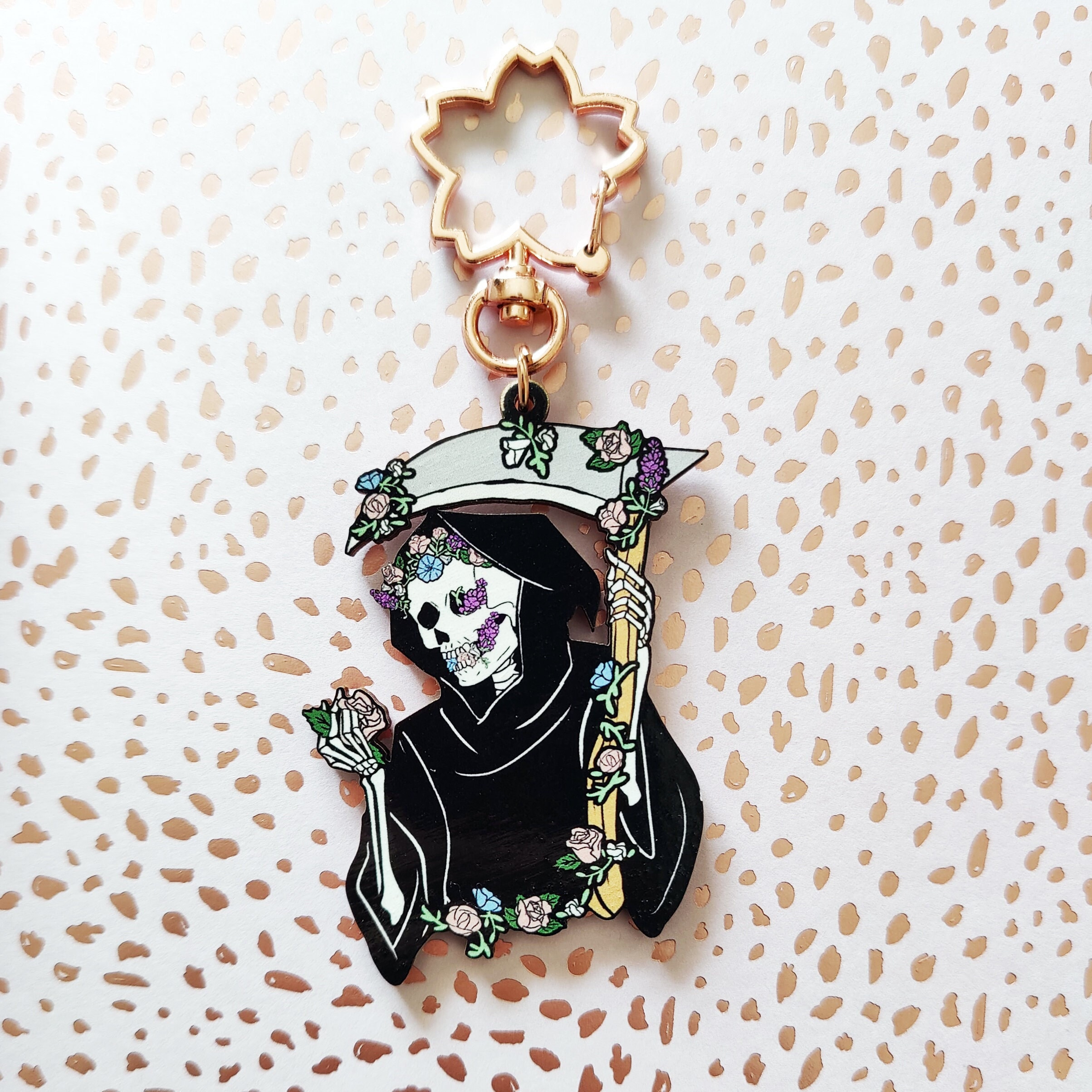 1, 4 or 20 Pieces: Pink Goth Grim Reaper Death with Lamb Charms - Doub –  Guerrilla Charm