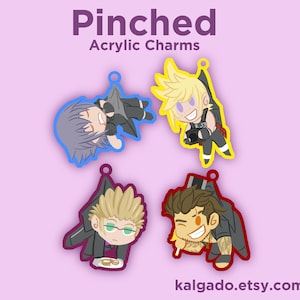 FFXV Final Fantasy XV Pinched Chocobros Acrylic Keychain Charm