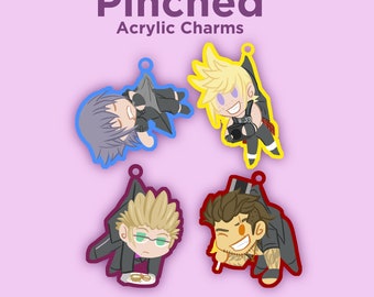 FFXV Final Fantasy XV Pinched Chocobros Acrylic Keychain Charm