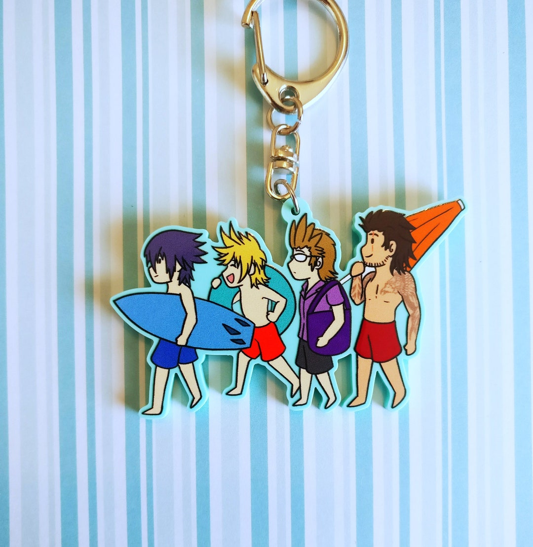 Final Fantasy XV FFXV Chocobro Beach Time Acrylic Keychain Charm - Etsy