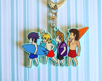 Final Fantasy XV FFXV Chocobro Beach Time Acrylic Keychain Charm