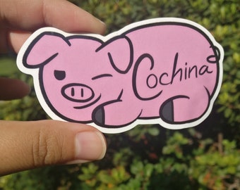 Cochina Pig Spanish Chicana Sticker