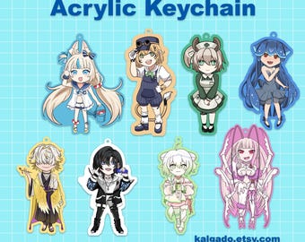 Llaveros acrílicos con dijes de Vtuber independiente/de otros estilos