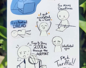 Artist Alley Struggles Anime Convention Comic Convention fandom Clear sticker sheet