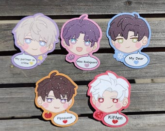 Love and Deepspace Vinyl Glitter Stickers