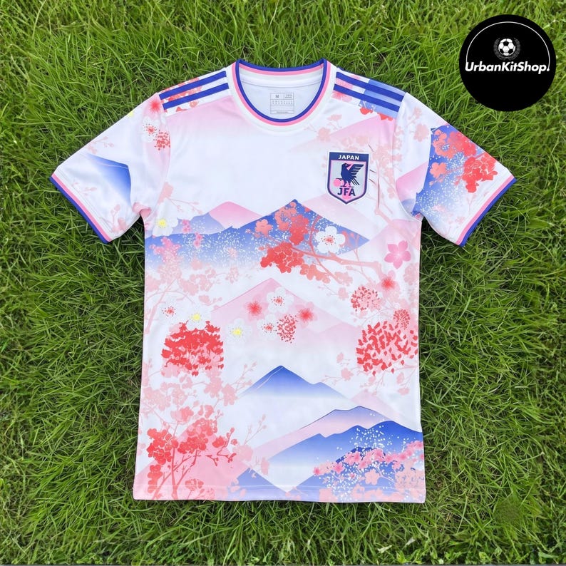Japan pink Soccer Jersey, CUSTOM Japan Fan Made Kit, Anime Style Football Shirt