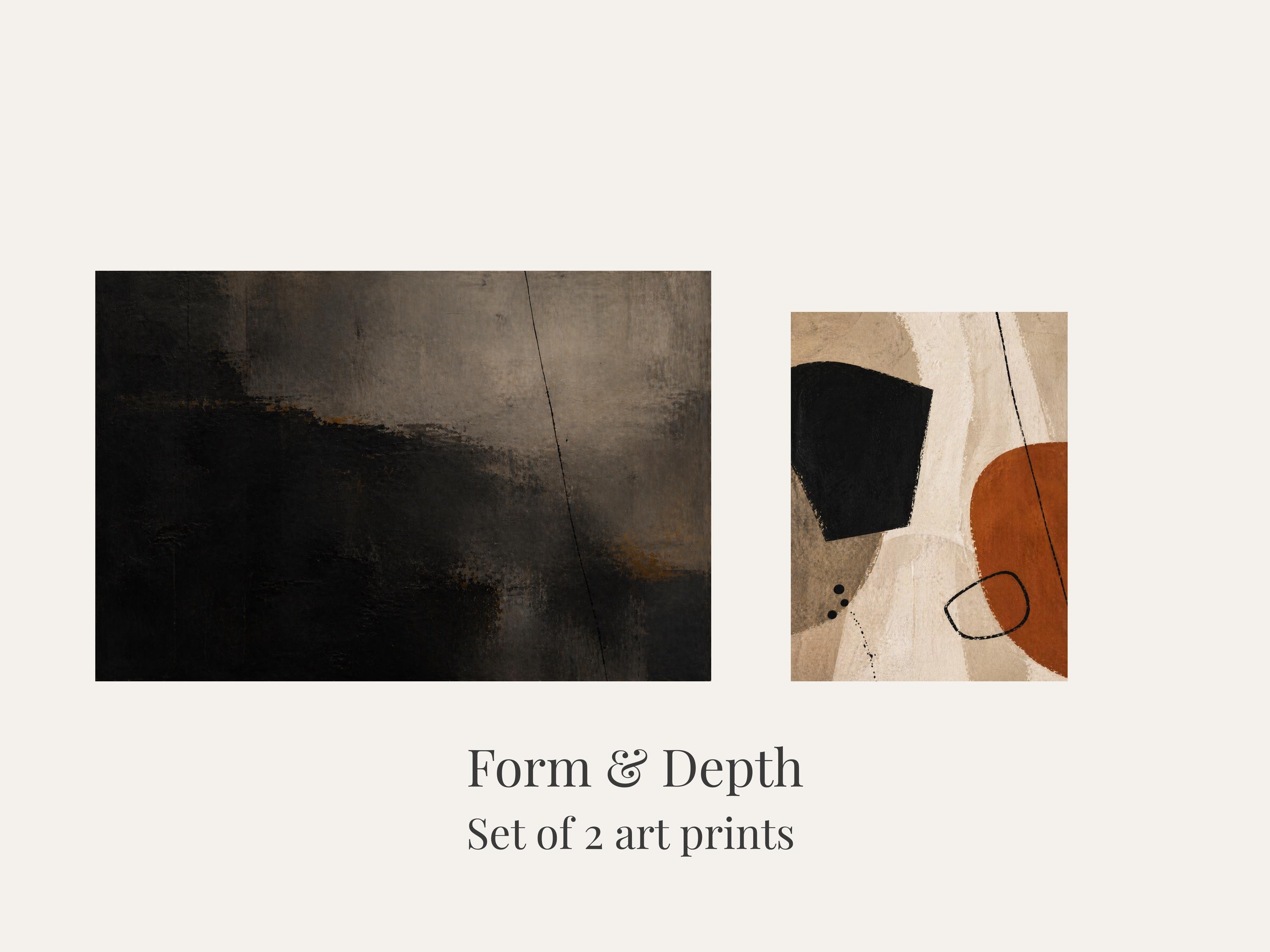 Abstract Wall Art Set, Neutral Modern Prints, Minimalist Printable Art ...