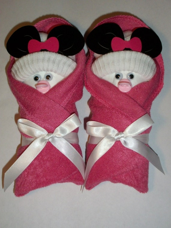 ITS A GIRL PINK LITTLE SWADDLERS DIAPER BABY SHOWER FAVORS GIFT TOPPER CUTE