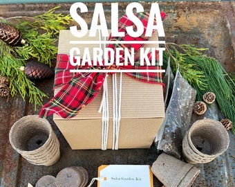 Deluxe Salsa Garden Gift Set, Seeds and Garden Supplies for DIY Salsa Garden