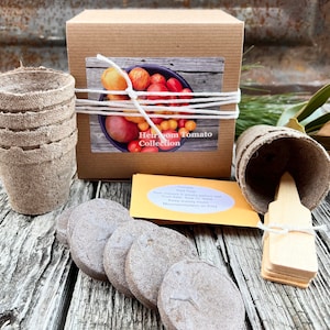 Heirloom Tomato Garden Kit: 6 Seed Varieties, Peat Pots & Markers