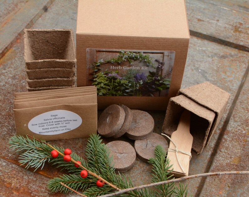 Herb Garden Kit Indoor Herb Garden Great Gift for Gardener | Etsy