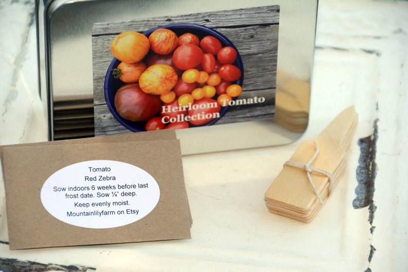 Heirloom Tomato Seeds in Gift Box Tomato Garden Seed Kit Tomato Seeds for Container Gardening and Patio Gardens