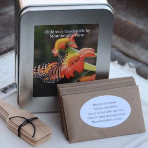 Children&#39;s Garden Seed Kit, 6 Easy to Grow Seed Varieties for Gardening with Kids