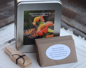 Children's Garden Seed Kit, 6 Easy to Grow Seed Varieties for Gardening with Kids