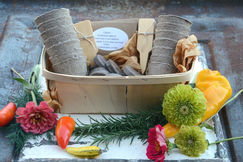 Garden Gift Basket, Heirloom Vegetable Seeds with Garden Supplies, Great Housewarming Gift image 1