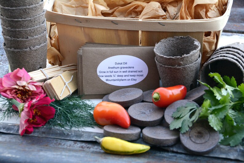 Garden Gift Basket, Heirloom Vegetable Seeds with Garden Supplies, Great Housewarming Gift image 3