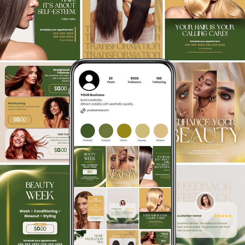 Instagram Templates Pack for Social Media Managers, Editable in Free ...