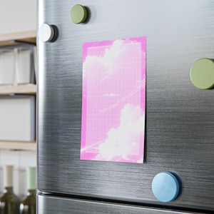 Pink Cloud Grid Post-it Notes – Memo Pad for Lists, Reminders (50 Sheets)