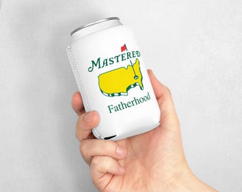 Fathers Day Gift Masters Golf Dad Birthday Dad Bday Gift for Dad Beer Coozie Can Cooler Masters Mug Gift for Golfer Dad Christmas