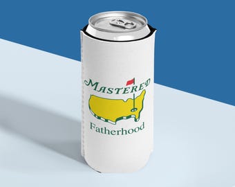 Masters Slim Can Cooler Fathers Day Gift Dad Birthday Golf Coozie Koozie