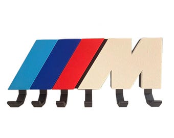 BMW M Stripe Key Holder, 3D Printed Car Accessory, Garage Decor