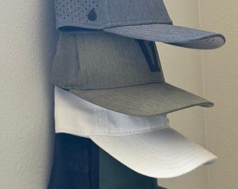 3x Wieszak ścienny na czapki | Organizer na czapki baseballowe | Drukowany w 3D uchwyt na czapki | Ekspozycja na czapki na ścianie | Przechowywanie czapek | Minimalistyczny wieszak na czapki