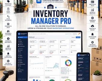 Inventory Manager Pro, Offline HTML Stock Tracker, Sales Purchases Reports