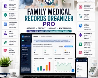 Family Medical Records Organizer Pro, Offline Health Management System