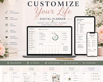 Customizable HTML Digital Planner | Editable Productivity Tool (Instant Download)