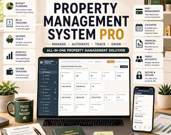 Property Management System Pro | Offline HTML Manager, Tenant, Lease Tracker