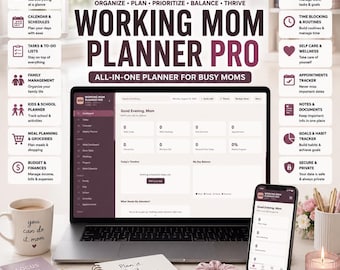 Working Mom Planner Pro | HTML Life Management System (Digital Download)