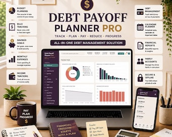Debt Payoff Planner Pro | Offline HTML Debt Tracker, Snowball, Avalanche (Digital Download)