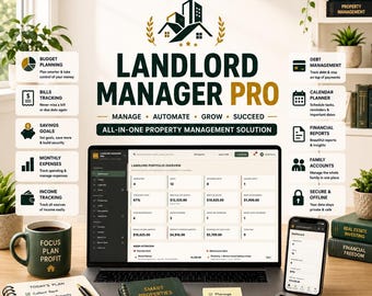 Landlord Manager Pro: Offline HTML Property Management Dashboard (Digital Download)